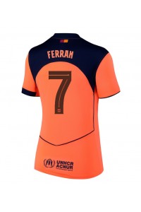 Barcelona Ferran Torres #7 Jalkapallovaatteet Naisten Kolmaspaita 2025-26 Lyhythihainen